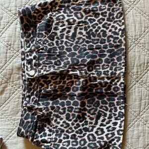 PacSun Leopard Print Mini Skirt - Black, Brown, Cream